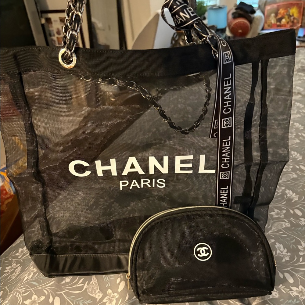 Black mesh tote bag !